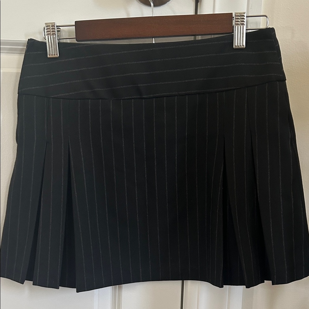 Black Pinstripe Women's Skirt